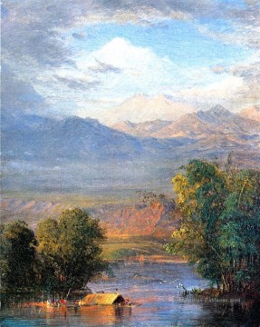 La rivière Magdalena Equateur paysage Fleuve Hudson Église Frederic Edwin Paysage Peinture à l'huile